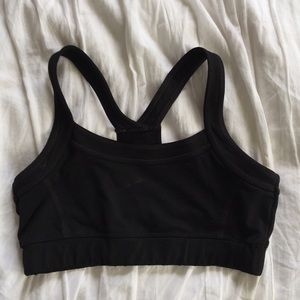 Simple black sports bra